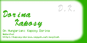 dorina kaposy business card